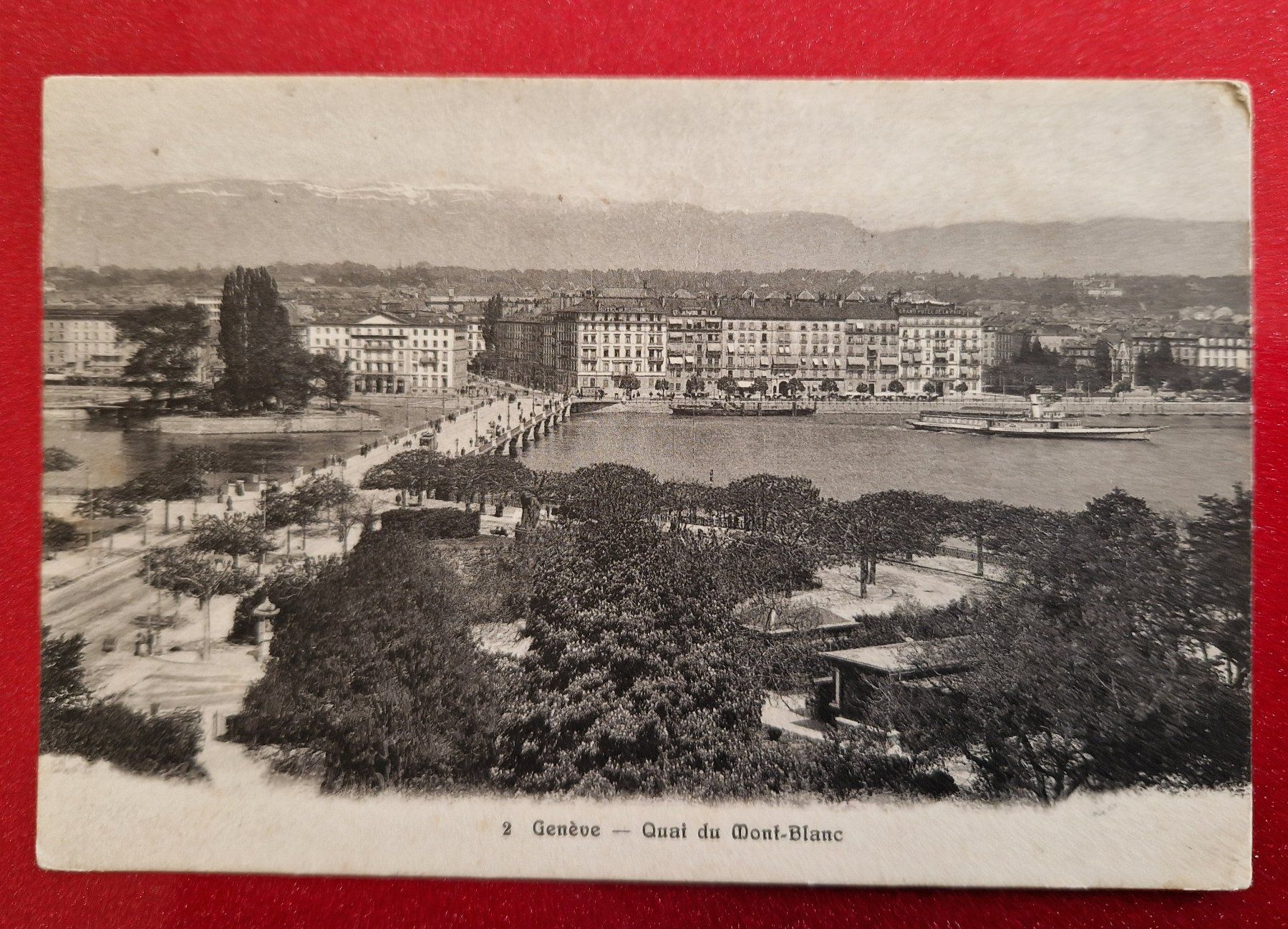 Cartoline postali: Genève - Quai du Mont-Blanc 1913 – Usato da Melchnau venduto da Fishel