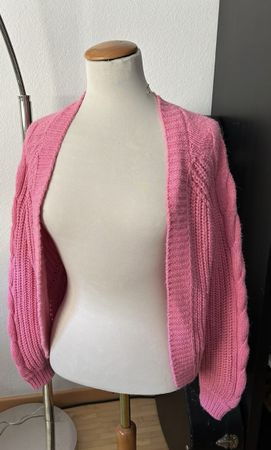 Gilet FB Sister rose maille torsadée taille XS