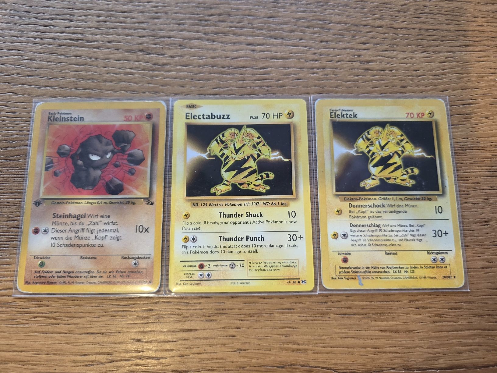 Pokémon Sammelbilder & Trading cards: 3 Pokemon Karten Kleinstein Elektek Electabuzz gebraucht – Gebraucht aus Olten von Prinzenstyle