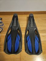 Lot palmes + masque + tuba Aqua-Speed - État excellent