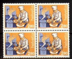 1992, Mensch und Beruf II, Koch, Viererblock **