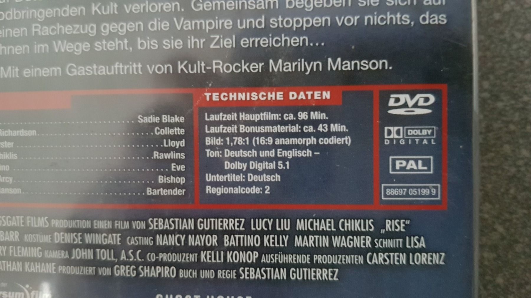 Alle DVDs: DVD Rise Blood Huner – Gebraucht aus Oetwil am See von fineli2 1