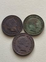 Lot mit 3 Stk. 5 Rp. 1918 Messing