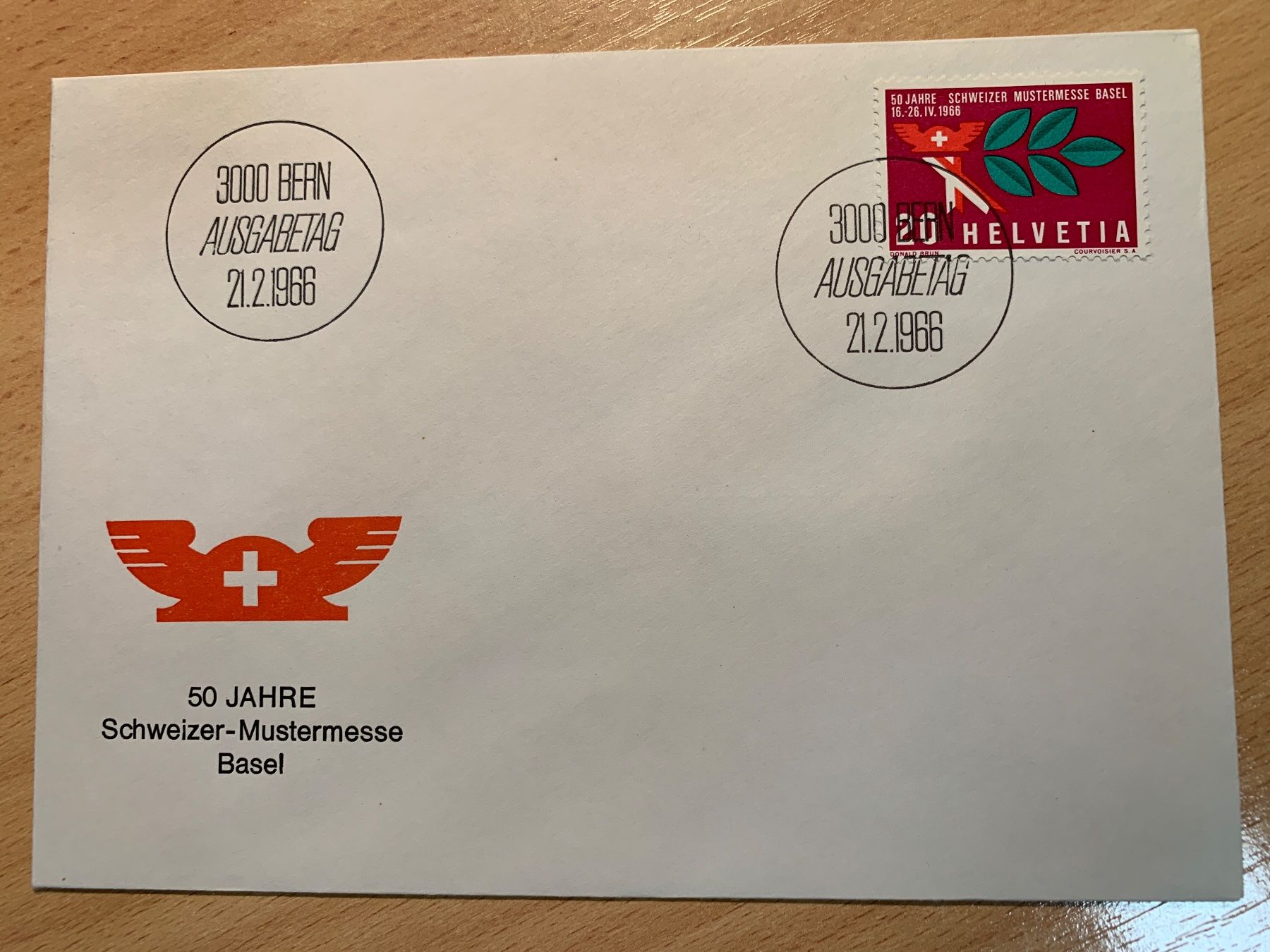 Tutti i francobolli: Muba 1966 Ersttagsbrief 50 Jahre Mustermesse Basel – Usato da Ibach venduto da lisch3