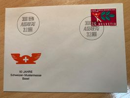 Muba 1966 Ersttagsbrief 50 Jahre Mustermesse Basel