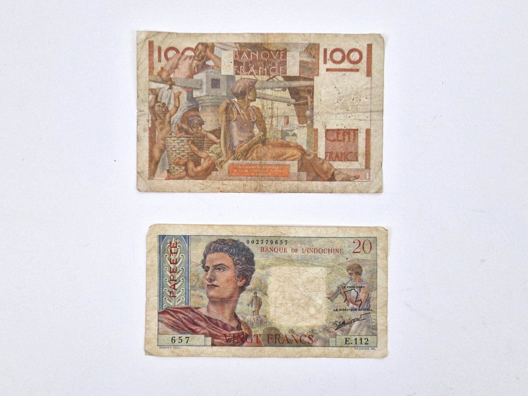 Banconote: Historische Banknoten Frankreich – Usato da Basel venduto da Restwert_Basel