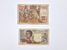 Historische Banknoten Frankreich