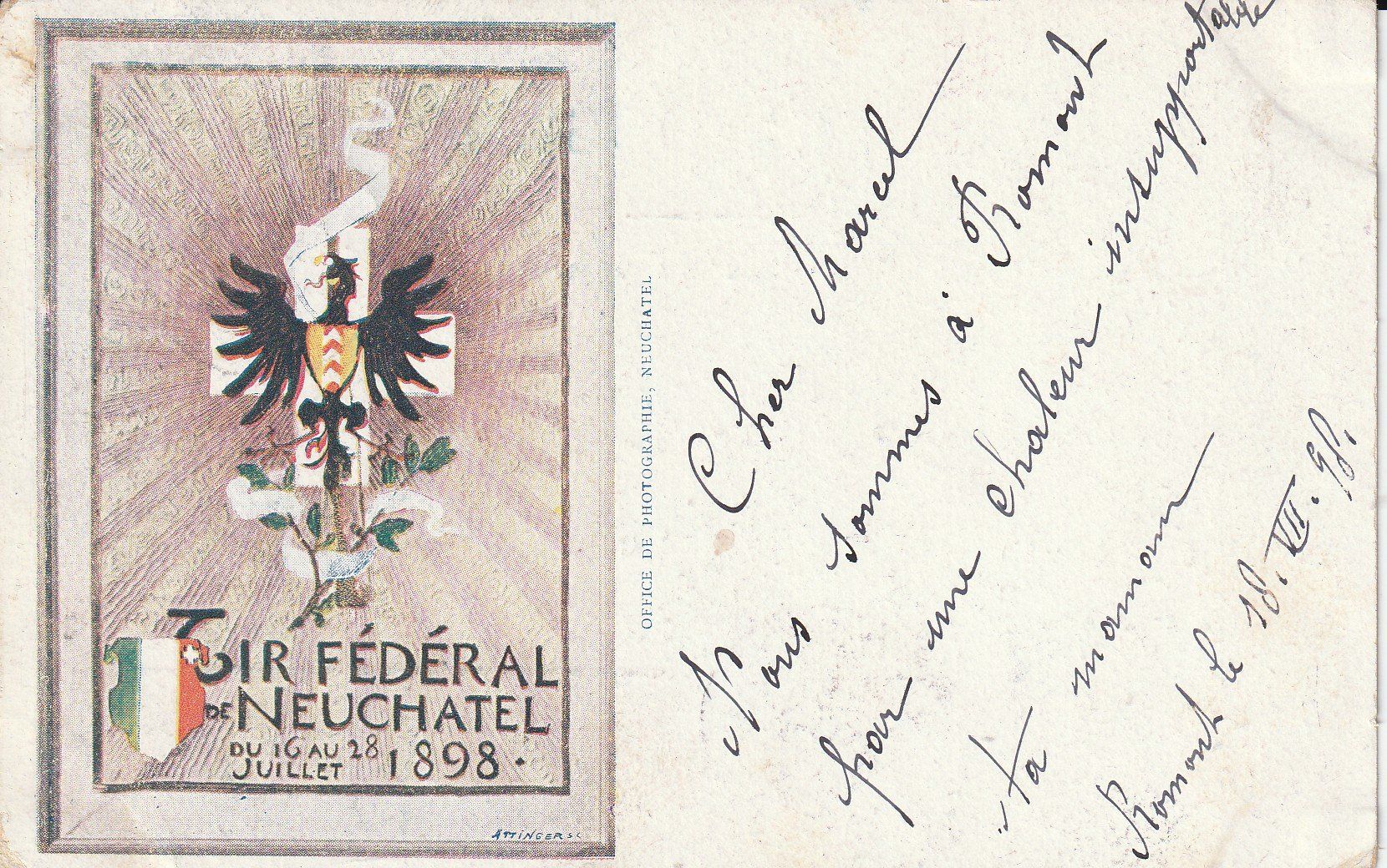 Cartoline postali: Tir Fédéral Neuchâtel 1898 – Usato da Crémines venduto da clifden92