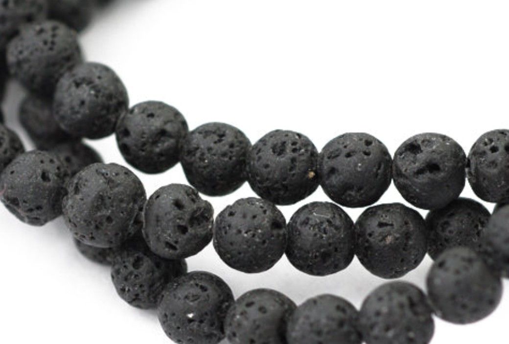 Perles (synthétiques): Lava Perlen 4mm  – Neuf avec emballage d'origine à Münchenbuchsee par Zauberkistel