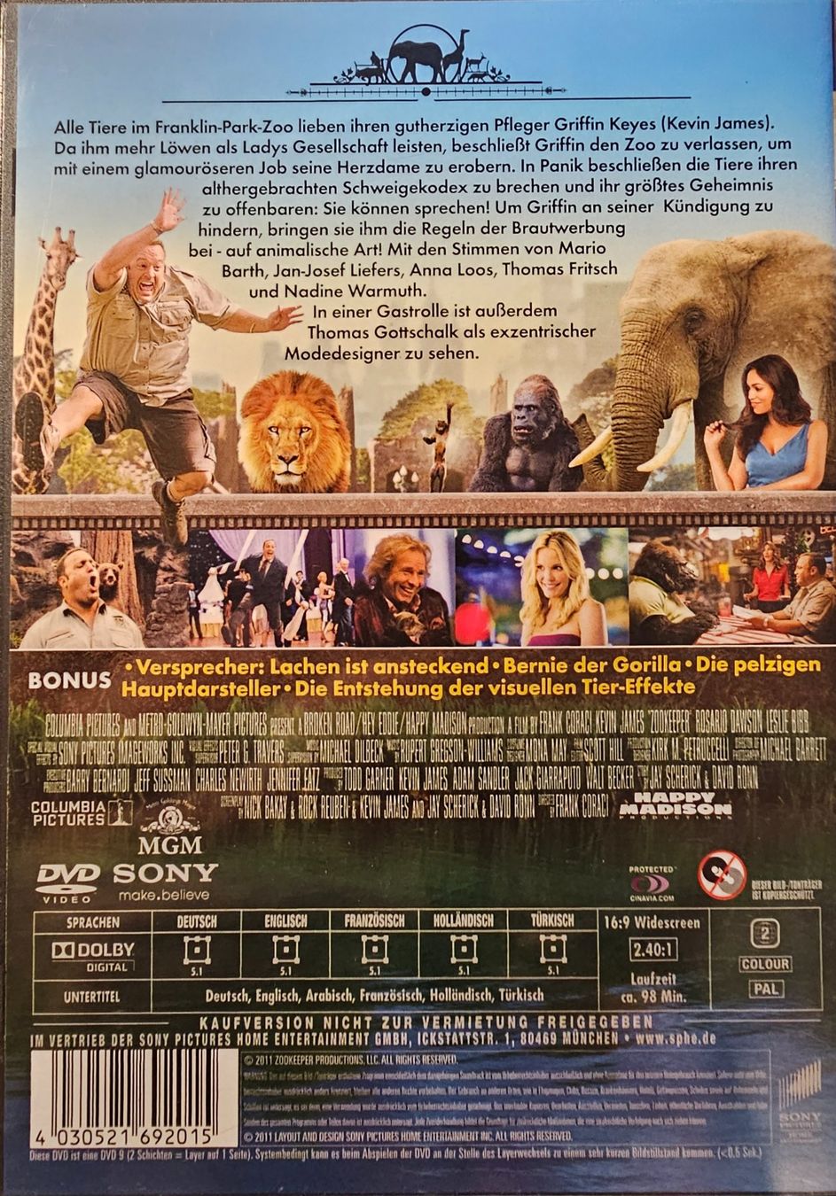 Tutti i DVDs: Der Zoowärter – Usato da Wahlen b. Laufen venduto da Cg10 1
