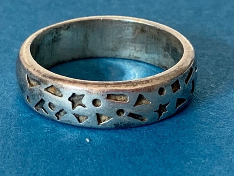 Ringe: Silberrring Stern/Dreieck gr.54 – Gebraucht aus Dittingen von Bellevista