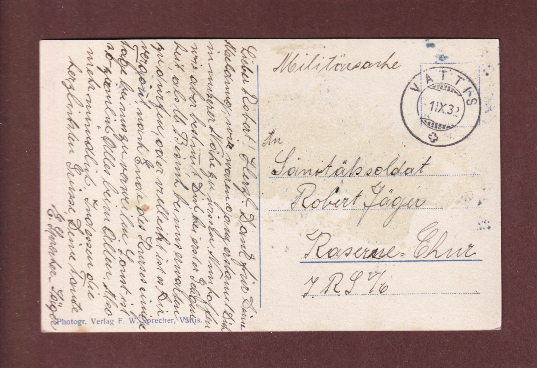 Ansichtskarten: PIZ SARDONA - Sardonagletscher - 1932 – Gebraucht aus Pully von nicecards-shop 1