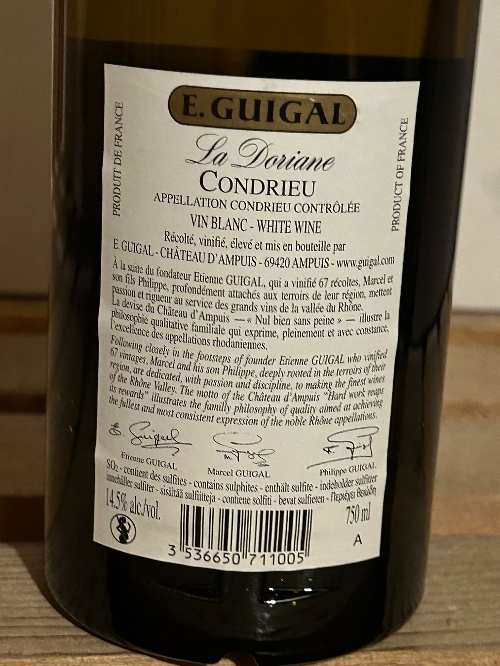 Vino: SUPERBE E. Guigal Condrieu 2020 La Doriane – Nuovo (secondo la descrizione) da Roche VD venduto da avediscipule 4