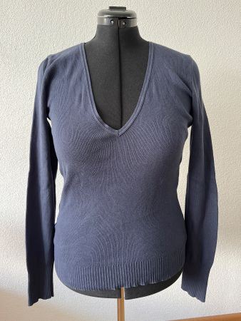 Blauer Pullover mit V-Ausschnitt von Benetton