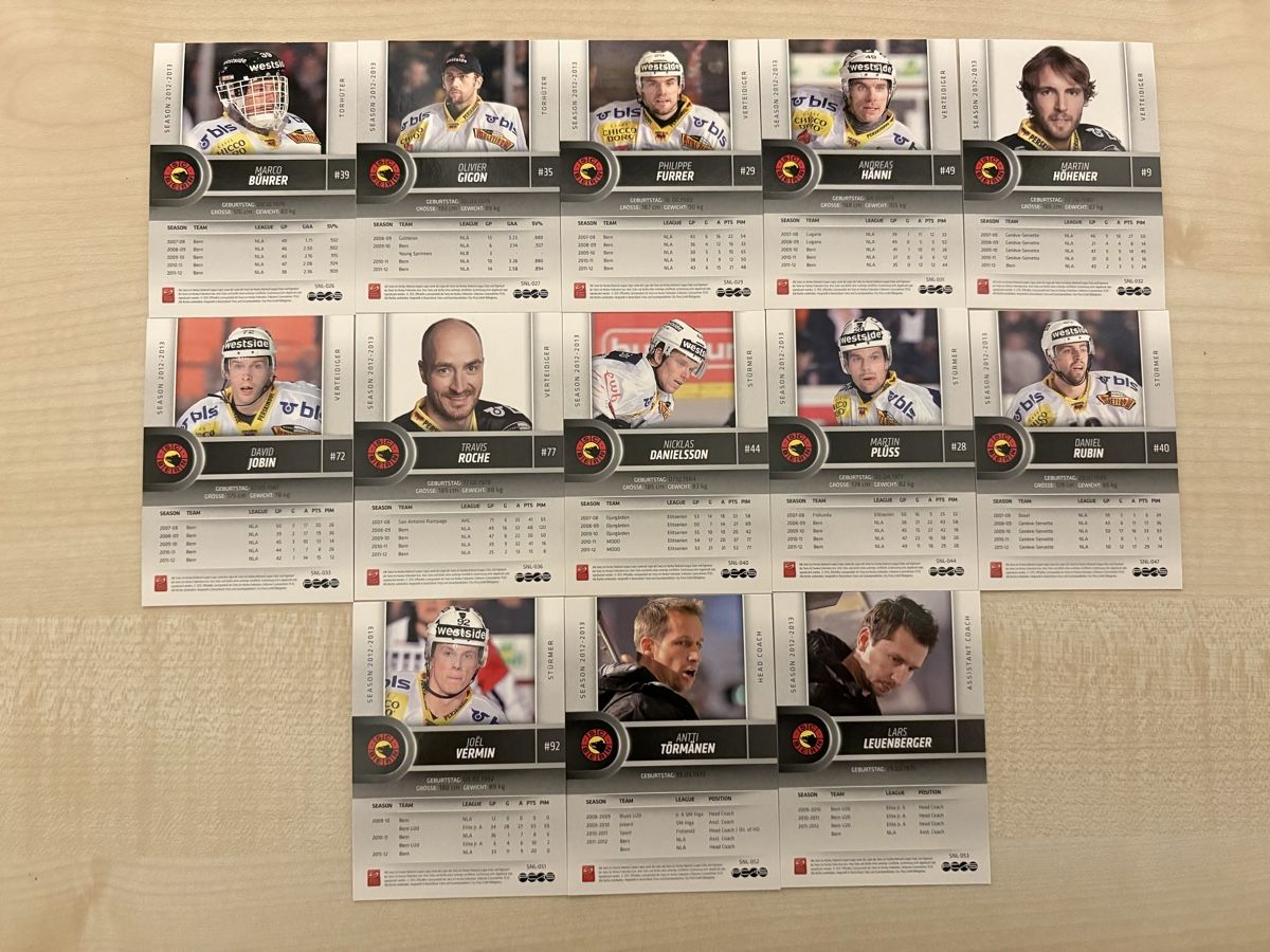 Carte collezionabili: 13 SCB Player Cards 2012-2013 – Nuovo (secondo la descrizione) da Uttigen venduto da Brainbug 1