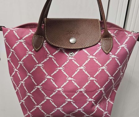 Pink Longchamp tasche mit Muster, Top Zustand!