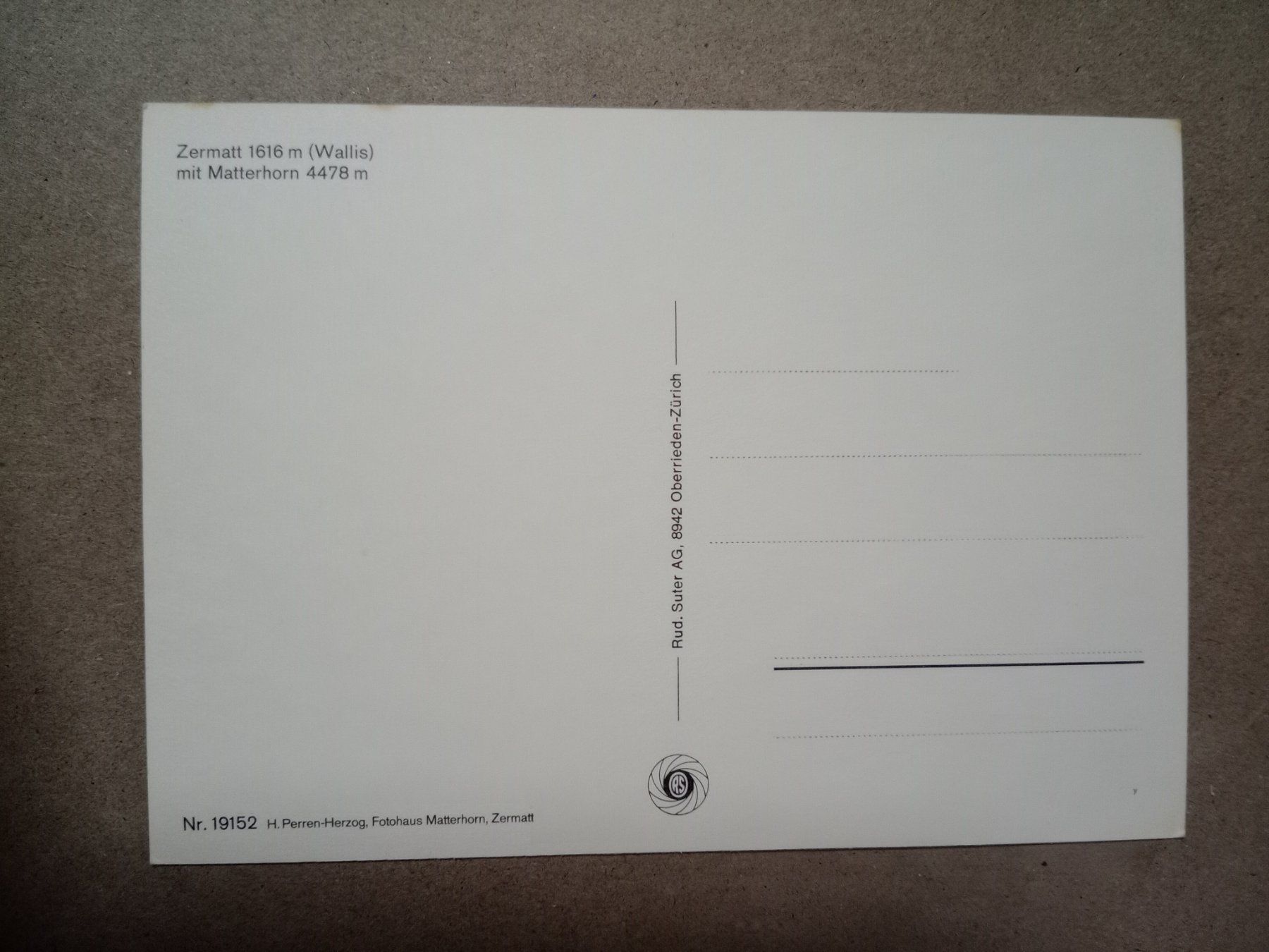 Cartoline postali: Ak Zermatt mit Matterhorn Wallis – Usato da Küttigen venduto da Melisch1000 1
