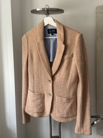 Armani Jeans Peach Tweed Jacket - Women's