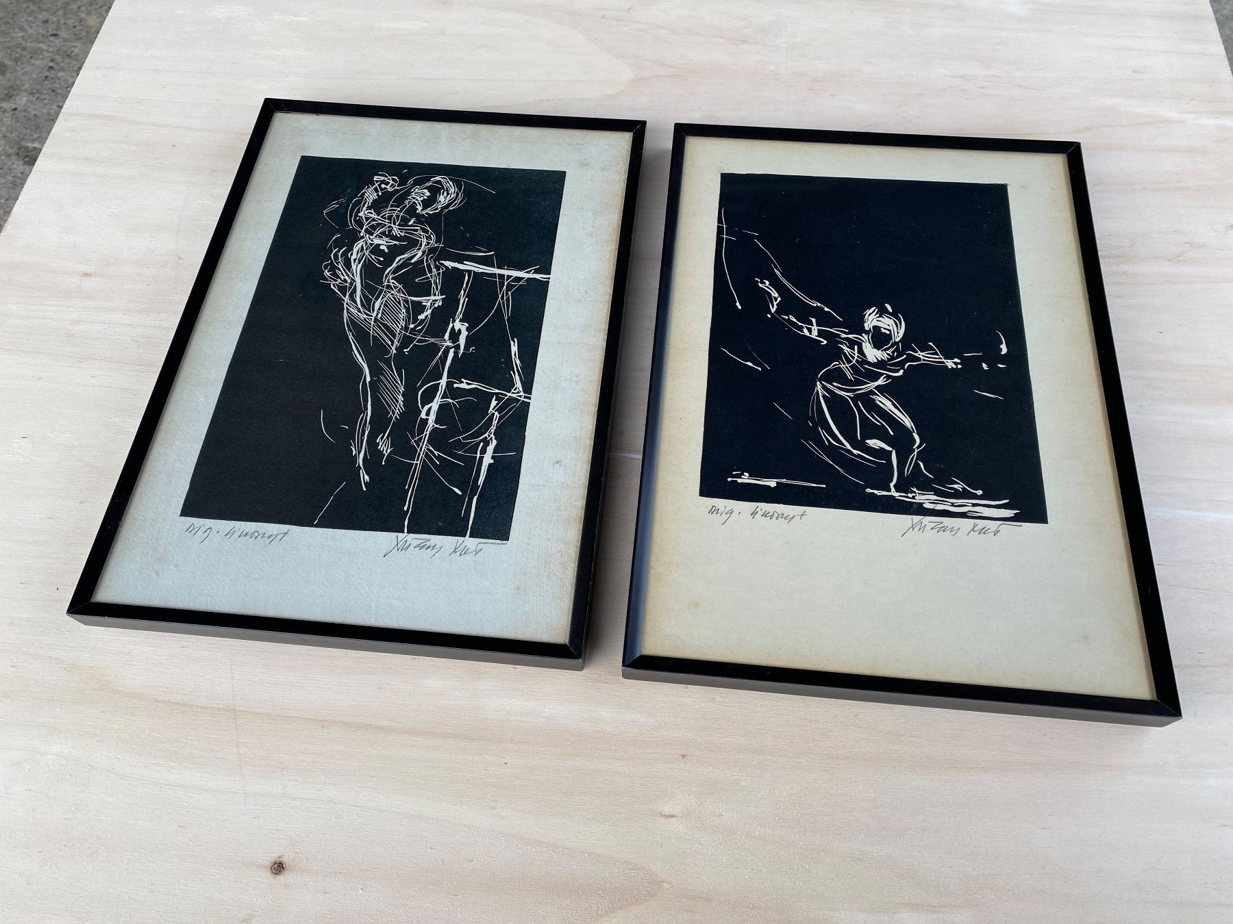 Grafiken & Lithographien: 2 Lithographien von Milan Med – Gebraucht aus Feldbach von Olive1 1