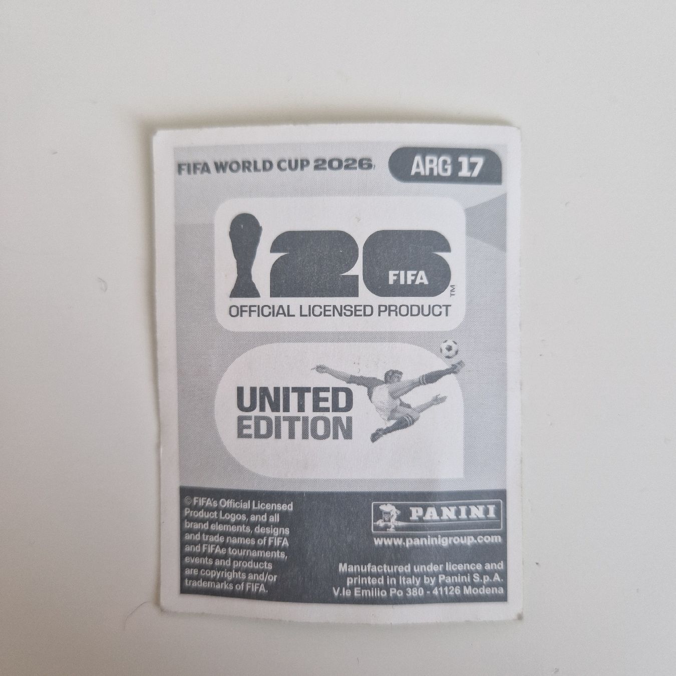 Panini Carte collezionabili: Panini ARG17 Lionel Messi – Usato da Hinwil venduto da NessiK01 1
