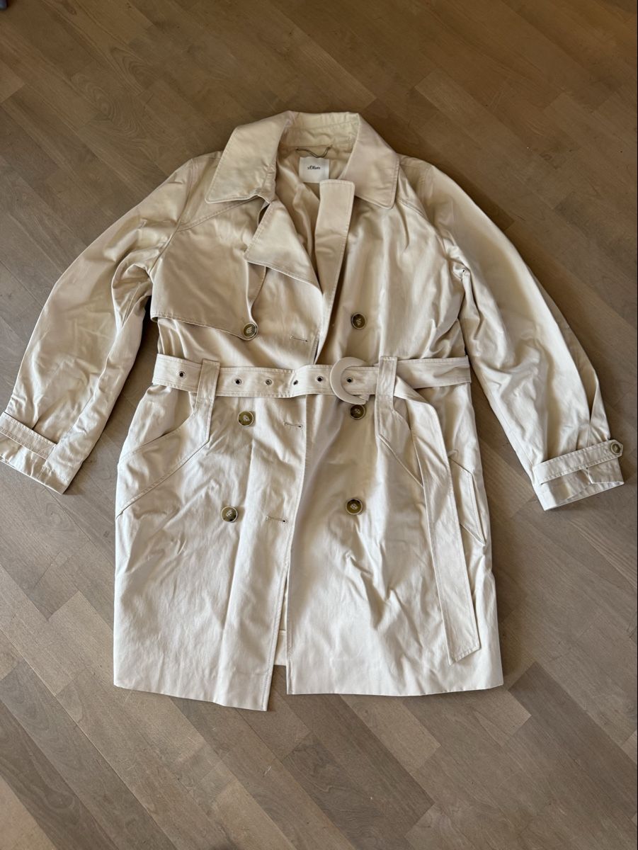 S.Oliver Cappotti: Trenchcoat  s.Oliver Damen beige/sand  gr.42 – Nuovo (secondo la descrizione) da Menzengrüt venduto da SC1973 9