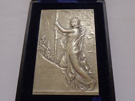 Plaque en Argent centenaire du canton de Vaud (1803-1903)
