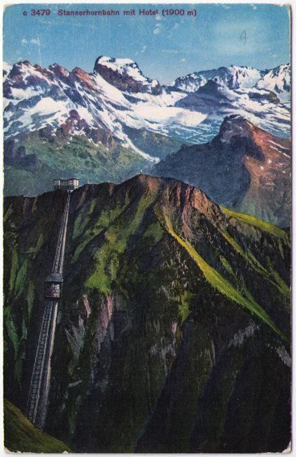 Cartes postales: Stanserhorn - Standseilbahn mit Hotel – D'occasion à Binningen par Mountainrider