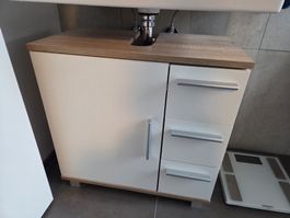 Vicco Ilias Waschbeckenschrank weiss Eichenoptik neuwertig