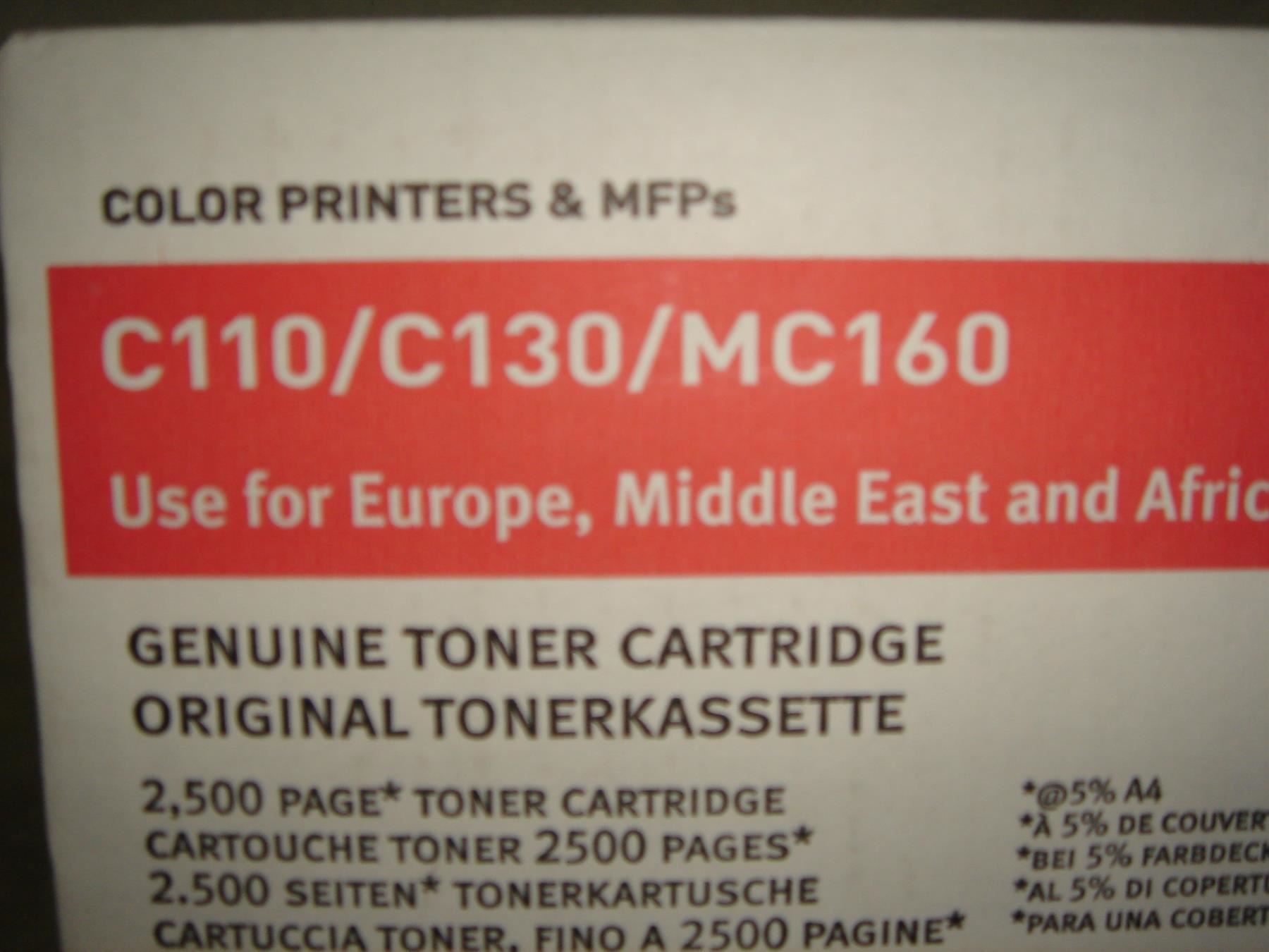Oki Cartucce per stampanti & toner: Toner OKI C110 C130 MC160 – Nuovo e nell'imballaggio originale da Lommiswil venduto da Upa 1