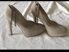 Escarpins talons en daim