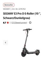 SEGWAY E3 Pro D E-Roller 10" Schwarz/Dunkelgrau guter Zustan