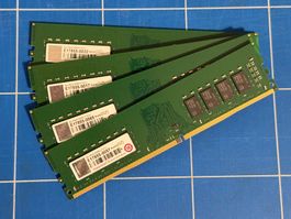 32GB Transcend DDR4 2133MHz RAM 4x8GB 2Rx8 Desktop DIMM