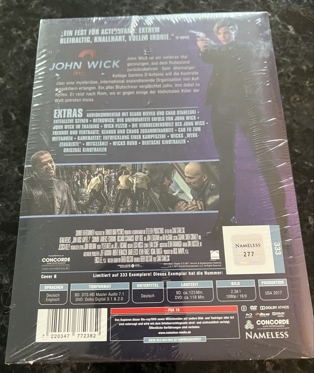 Alle DVDs: John Wick 2  Mediabook 2 Disc Nameless OVP – Neu und originalverpackt aus Buckten von Dominoluna 1