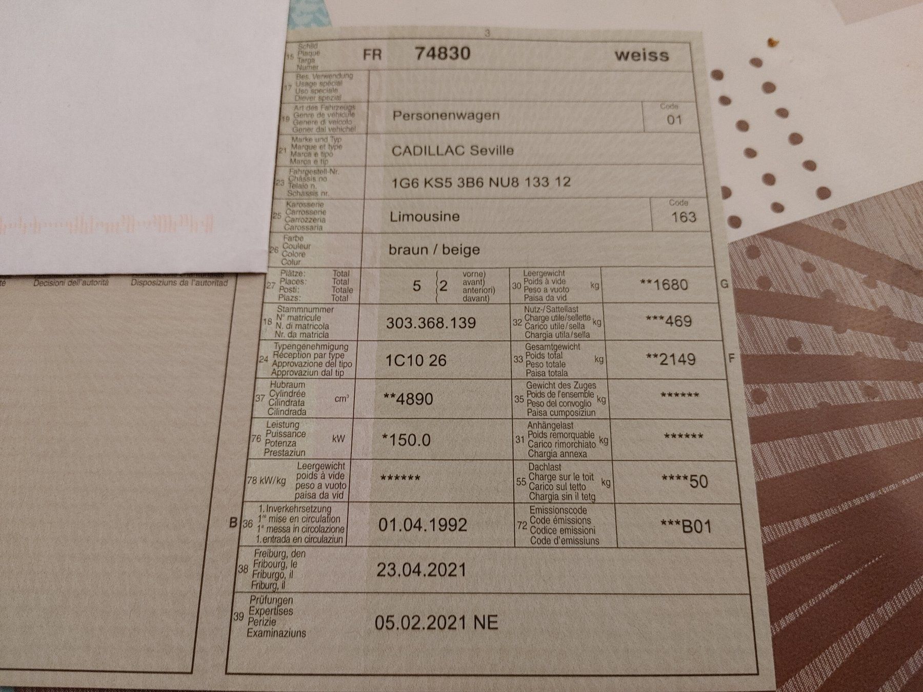 Cadillac Automobili: Cadillac Seville / 4,9 l – Usato da Kerzers venduto da Rtvjohner 5