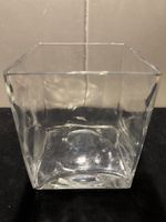 Glasvase, quadratisch, Blumenvase, höhe: 17 cm Deko