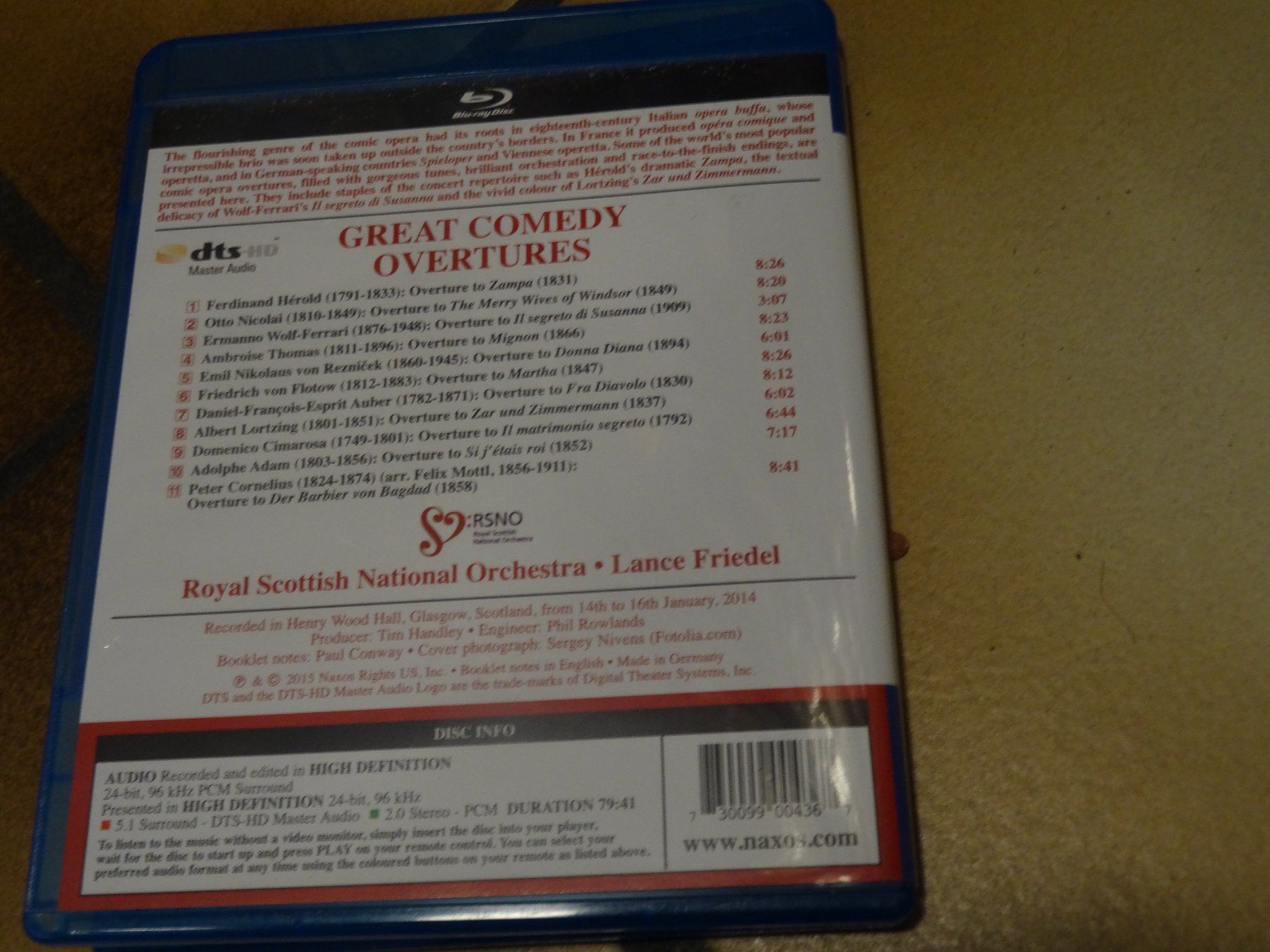 Tous les DVDs: Blu-ray Great Comedy Overtures Naxos – D'occasion à Olten par Disc-Ausverkauf 2