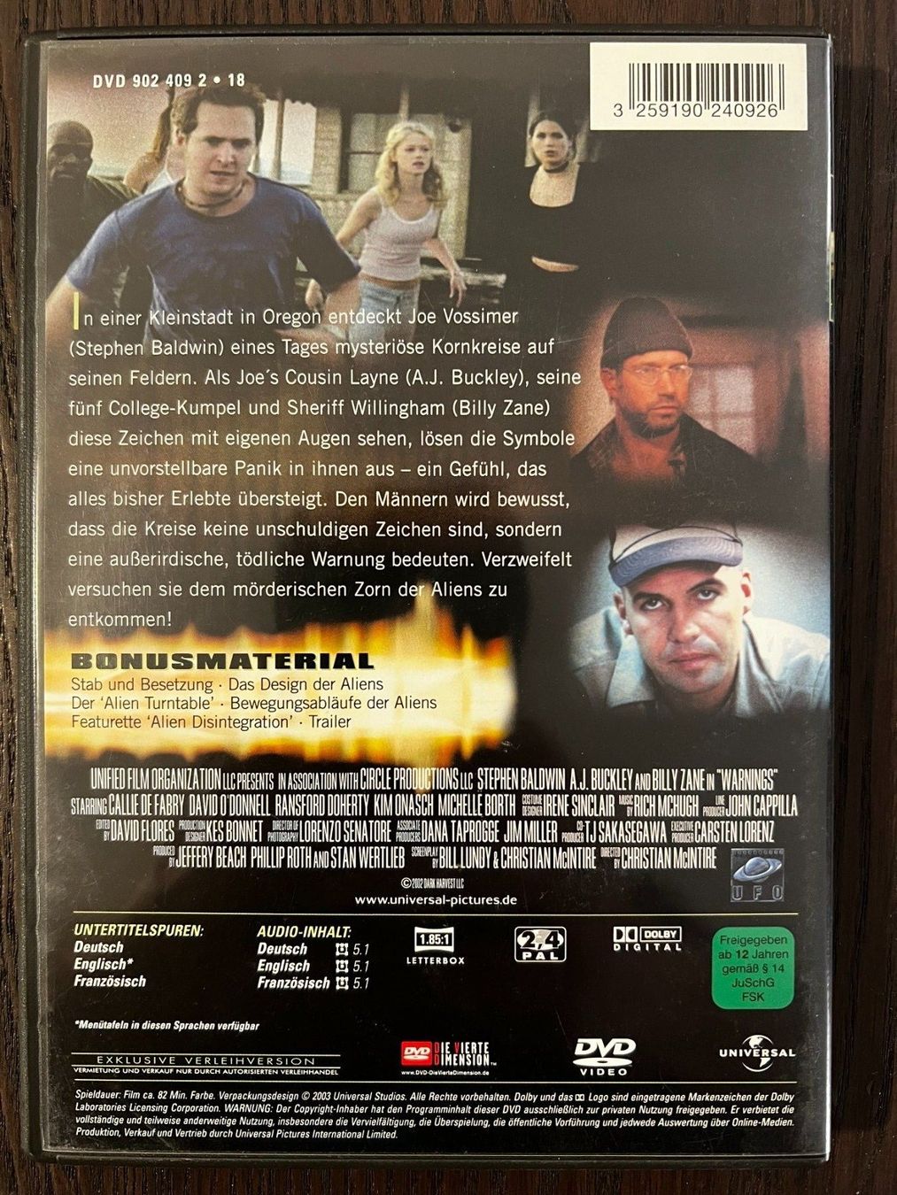 Tutti i DVDs: Warnings: Die Zeichen sind da – Usato da Zürich venduto da FilmFreunde 1