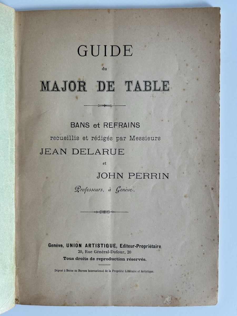 Libri: Guide de table ancien - Exposition Suisse, Genève – Usato da St-Cierges venduto da Crisi53 2