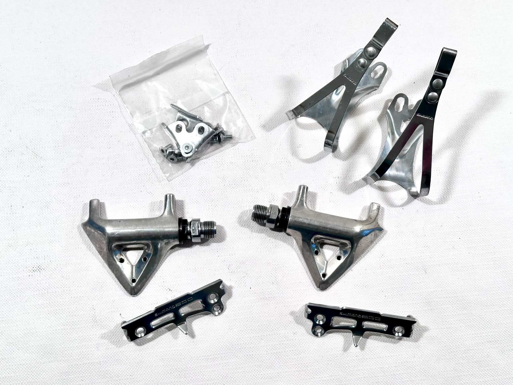 Pédales Vintage Shimano 600 Tri-Color PD6400 - Occasion Fonctionnelles - Axe 9/16