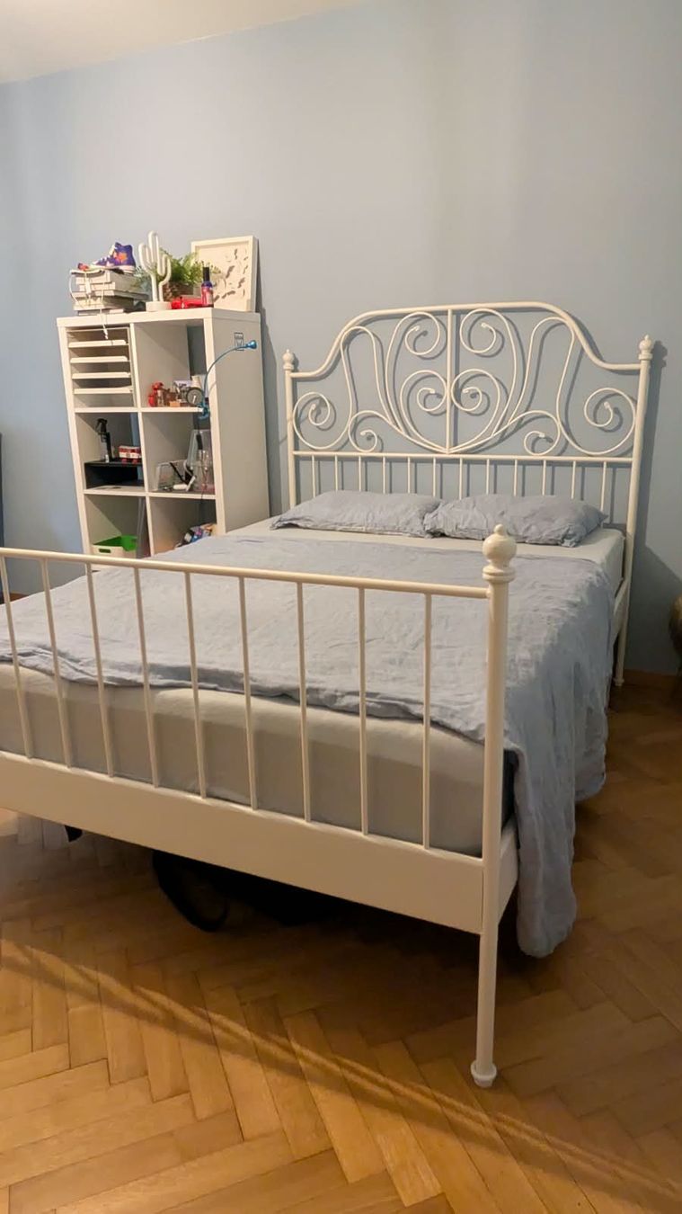 Ikea Letti: 140x200 weisses Ikea Bett – Usato da Zürich venduto da ReaEggli