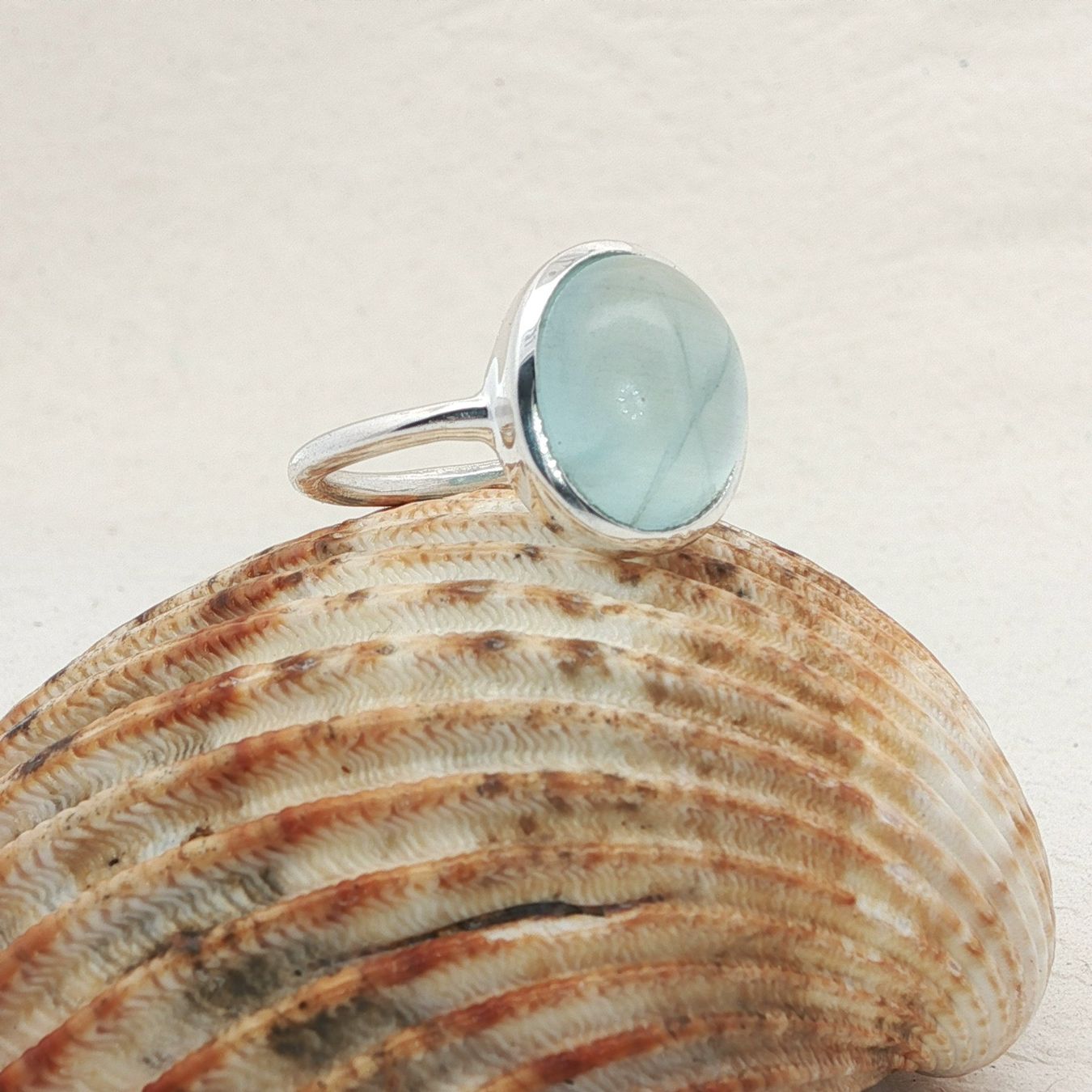 Olga Ribler Anelli: Unikate Silber Ring 925 mit Aquamarin Grösse 54 – Nuovo (secondo la descrizione) da Luzern venduto da Schmuckoutlet 2
