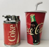 2 alte Coca-Cola Feuerzeuge (EINES DAVON CACO-GALO)