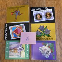 6x Markenheftli Pro Juventute/Patria Briefmarken, Postfrisch