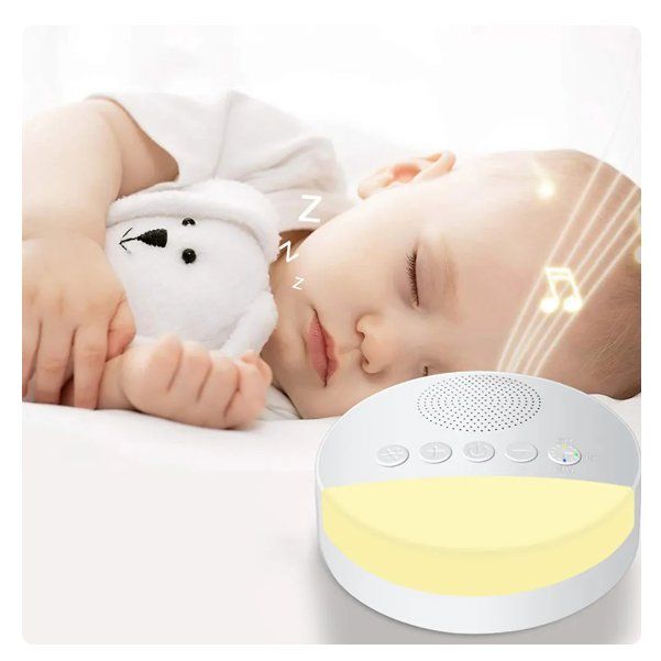 Machine à Bruit Blanc Bébé & Adulte - 20 Sons Apaisants (Pluie, Océan, Cœur) + Veilleuse Multicolore - Minuterie 30/60/90 Min - Portable USB Rechargeable