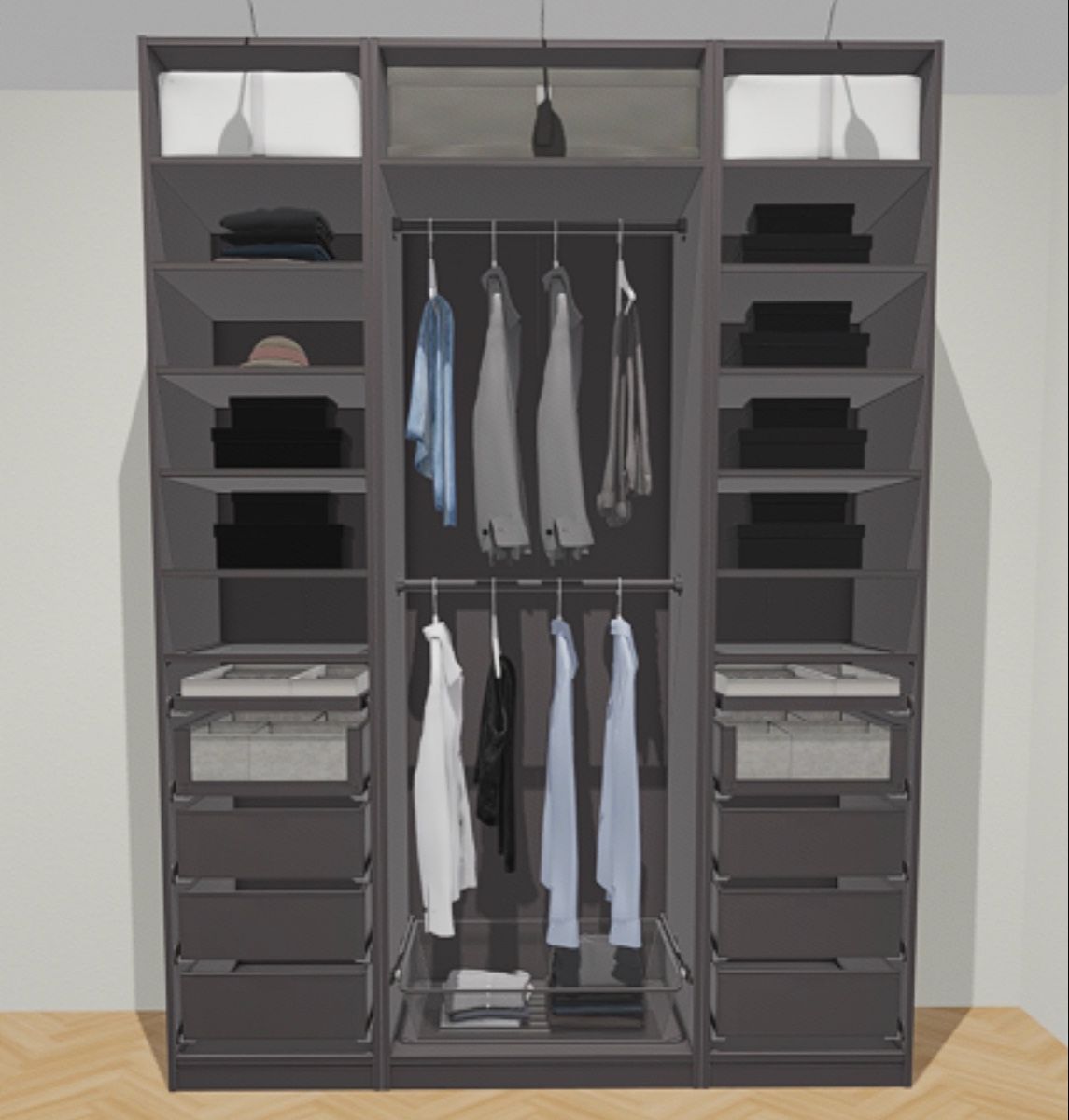 Ikea Armadi: IKEA PAX Kleiderschrank Grau – Usato da Bern venduto da scng 3