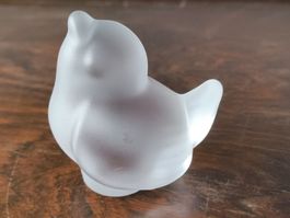 Sevres Cristal France Spatz Vogel mattiert 