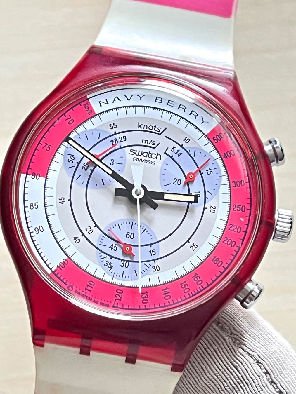 Swatch Uhren: Swatch Navy Berry Chronograph Uhr – Gebraucht aus Grenchen von chththl 3