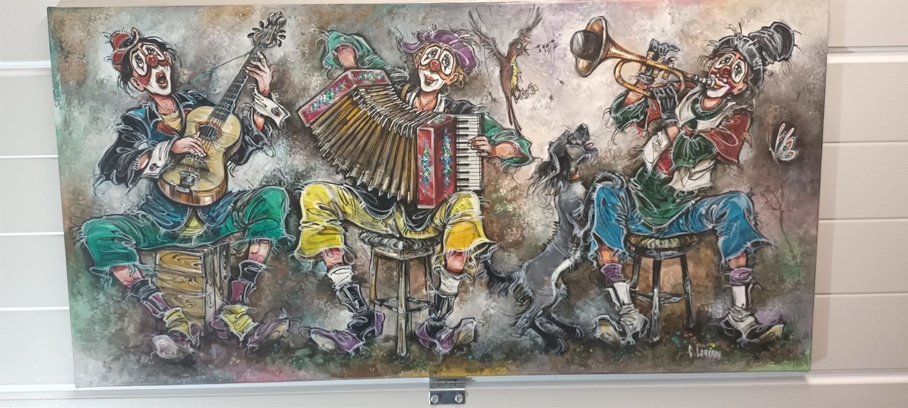 Gemälde: Lorrain "Clowns Musik" Gemälde – Gebraucht aus Zürich von Galerie-Kunst