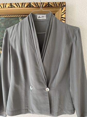 Elegante Seidenjake Yasmine Gereinigt Gr 36-38 Top Zustand
