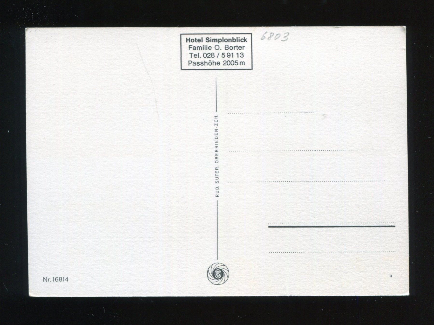 Cartes postales: Simplon, Hotel Simplonblick – D'occasion à Aarau par Elmaar41 1